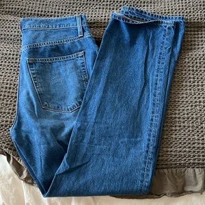 J Crew mid rise slouchy straight denim